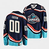 Men's New York Islanders Custom Navy 2022 Reverse Retro Stitched Jersey,baseball caps,new era cap wholesale,wholesale hats